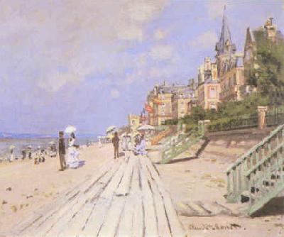 Claude Monet Beach at Trouville oil painting image
